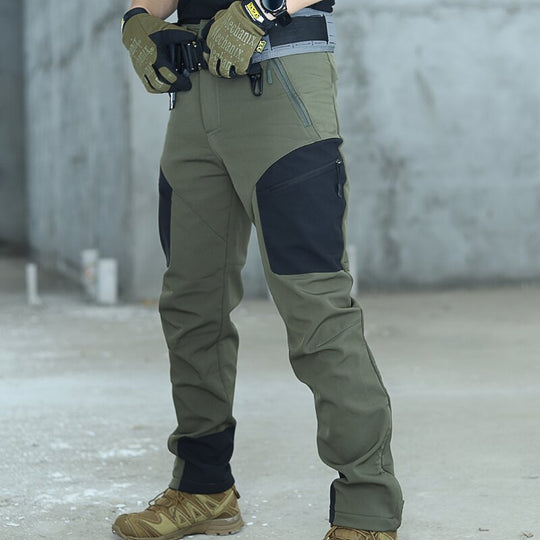 ArcticShield - Thermal Softshell Cargo Pants for Men Waterproof, Windproof, Fleece-Lined Winter Outdoor Tactical Pants