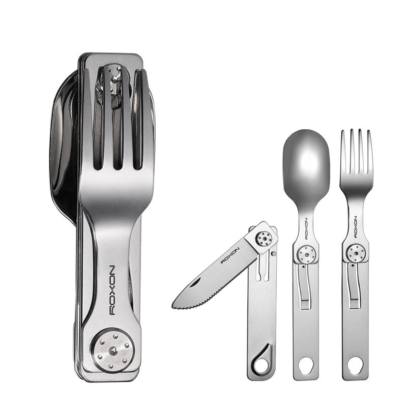 TrailCut – Durable flatware kit with knife, fork, and spoon, perfect for outdoor meals