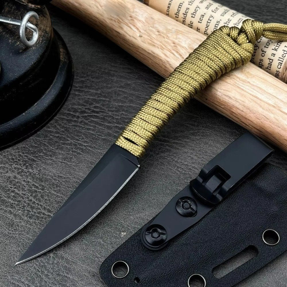 The Frost:Hand-Wrapped Handle Outdoor Fixed Blade Knife
