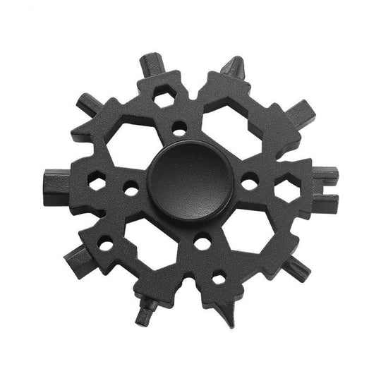 Snowflake Gyro:Stainless Steel Multi-Tool Fidget Spinner EDC Pocket Outdoor Gear