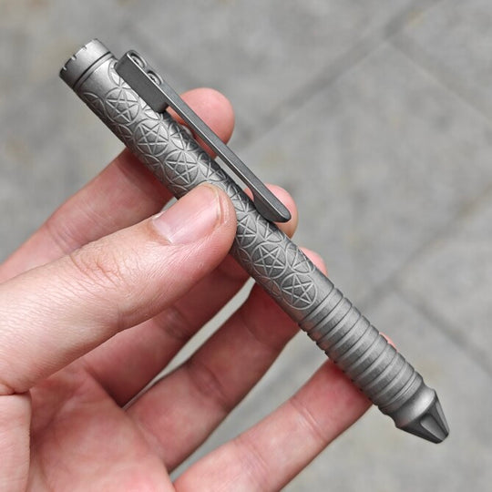 The Aero:Titanium Multifunctional Portable Spinner EDC Pen
