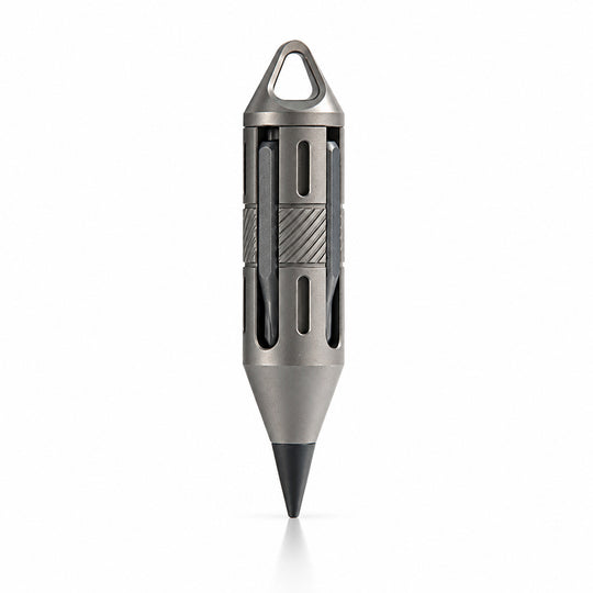 PenPry：7-in-1 Titanium EDC Tool With Eternal Pen, Pry Bar & Screwdriver Bits.