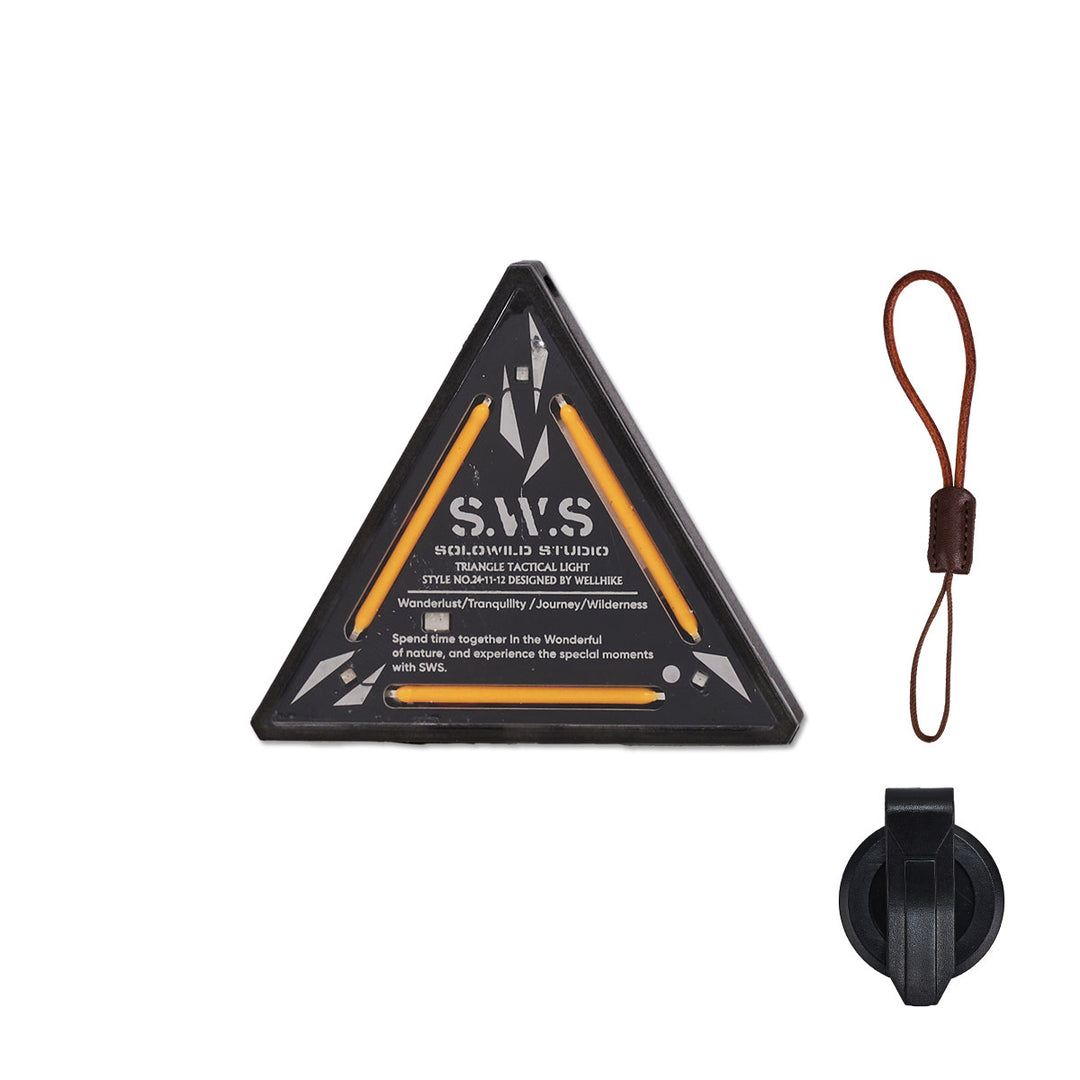 TriBadge - Rechargeable Triangle Clip Light For Camping, Warning Signal & EDC