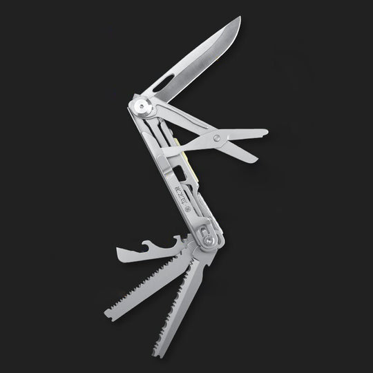 The Pioneer: D2 Steel 8-in-1 Pocket Outdoor Multi-Tool EDC Gear