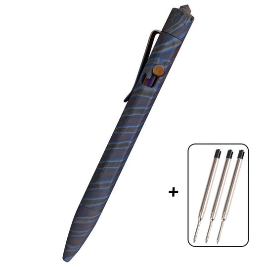 The Meteor:Titanium Bolt Action EDC Tungsten Steel Tactical Pen