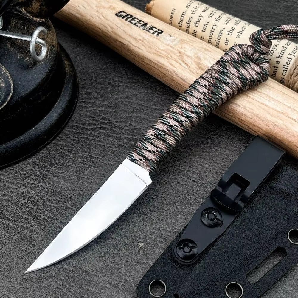 The Frost:Hand-Wrapped Handle Outdoor Fixed Blade Knife