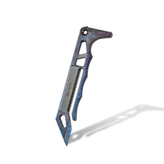 The Auron:Titanium Multi-Function Pry Bar EDC Rescue Tool