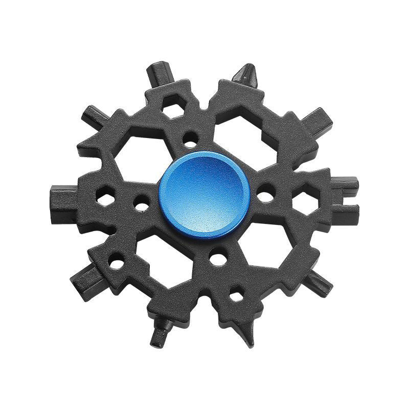 Snowflake Gyro:Stainless Steel Multi-Tool Fidget Spinner EDC Pocket Outdoor Gear