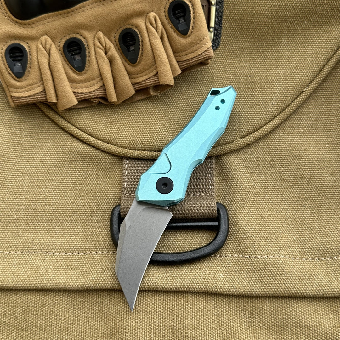 Rainbow Shield:Aluminum Handle Mini Outdoor Folding Pocket EDC Knife