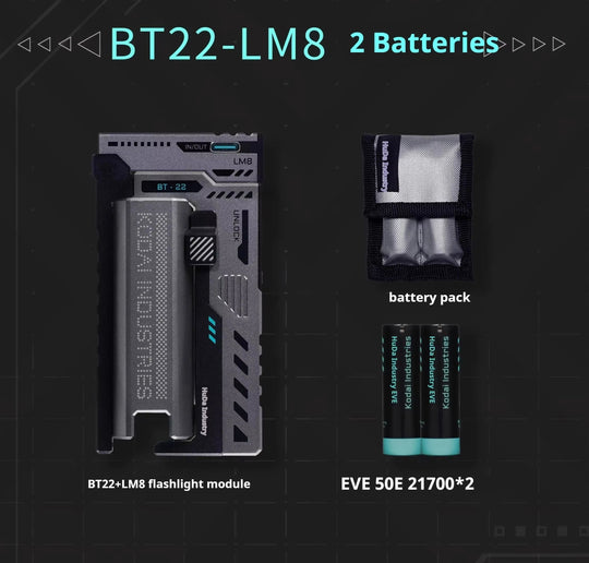 VoltNest: Flashlight with Quick-Swap Battery & Charging Module