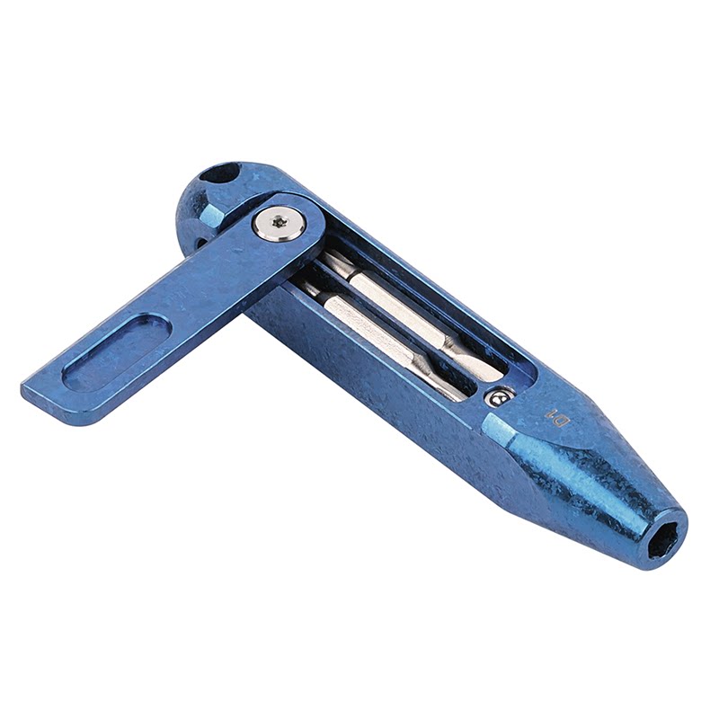 The Maestro:Titanium EDC Screwdriver Tool Featuring 8 Interchangeable S2 Steel 4mm Bits