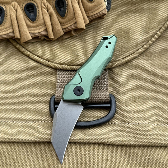 Rainbow Shield:Aluminum Handle Mini Outdoor Folding Pocket EDC Knife