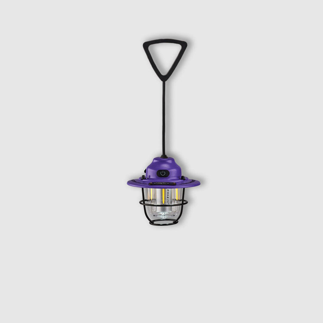 PineGlow - Vintage Rechargeable Lantern With 80H Battery For Camping Ambiance.