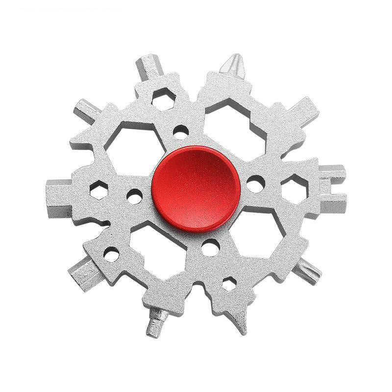 Snowflake Gyro:Stainless Steel Multi-Tool Fidget Spinner EDC Pocket Outdoor Gear