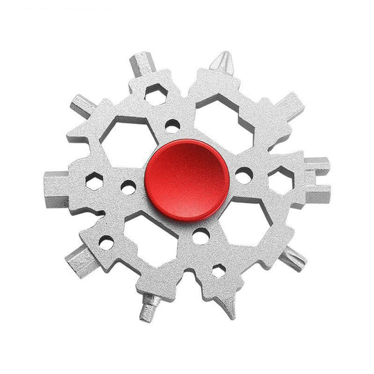 Snowflake Gyro:Stainless Steel Multi-Tool Fidget Spinner EDC Pocket Outdoor Gear