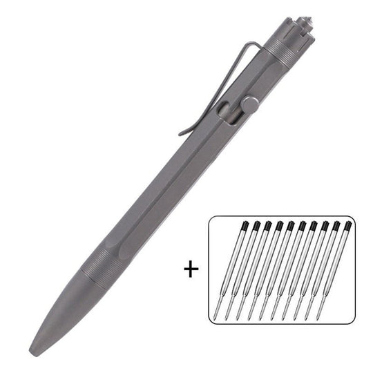 The Meteor:Titanium Bolt Action EDC Tungsten Steel Tactical Pen