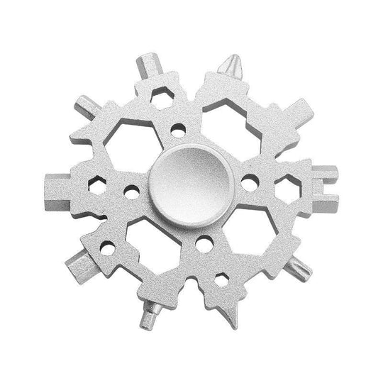 Snowflake Gyro:Stainless Steel Multi-Tool Fidget Spinner EDC Pocket Outdoor Gear