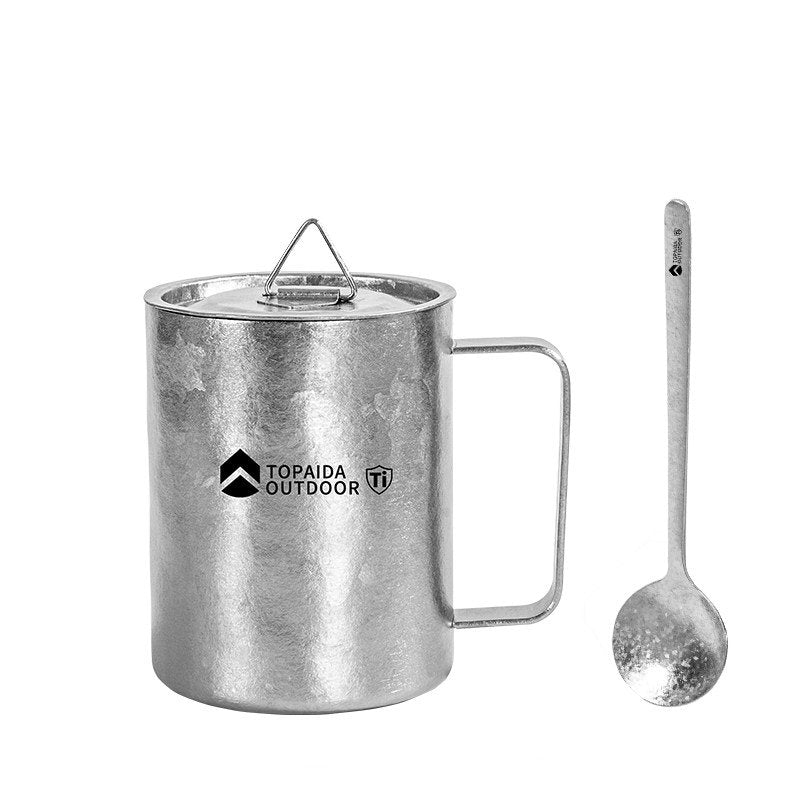 The Lumo:Pure Titanium Frosted Mug Double Wall Cup