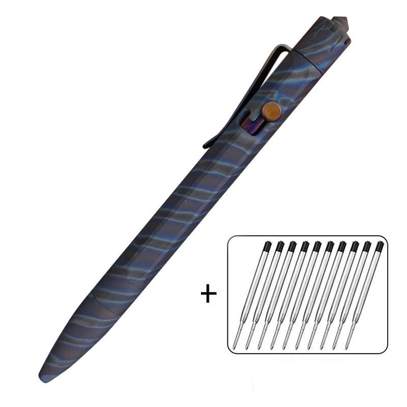 The Meteor:Titanium Bolt Action EDC Tungsten Steel Tactical Pen