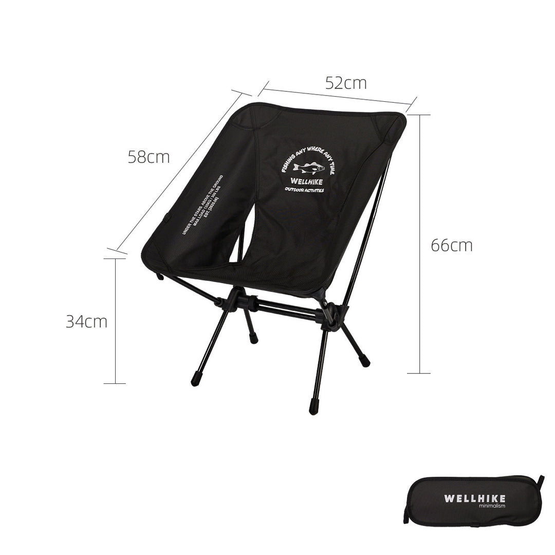 Moon Chair - Portable Folding Aluminum Camp Stool For Camping, Fishing & Cycling