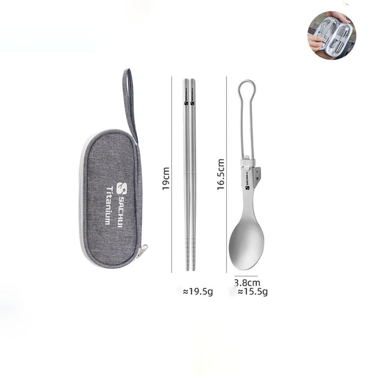 Apex Titanium Folding Cutlery Set | Anti-Corrosion & Ultralight