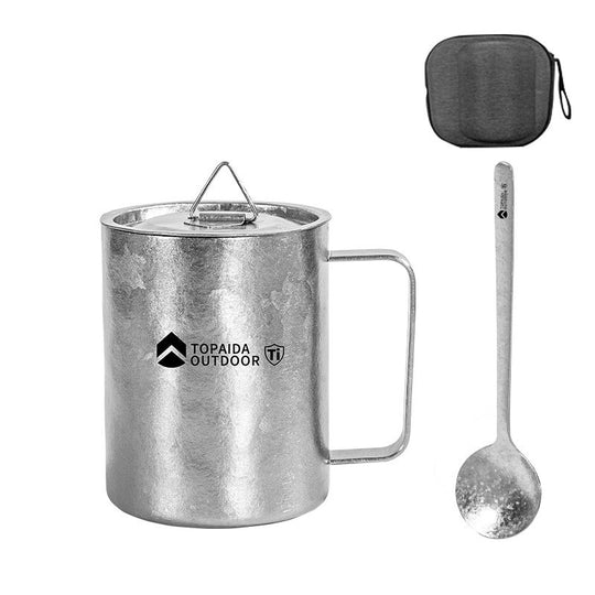 The Lumo:Pure Titanium Frosted Mug Double Wall Cup