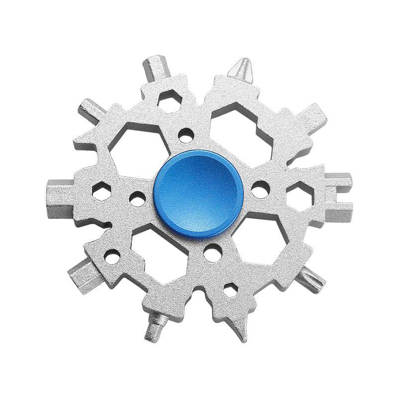 Snowflake Gyro:Stainless Steel Multi-Tool Fidget Spinner EDC Pocket Outdoor Gear