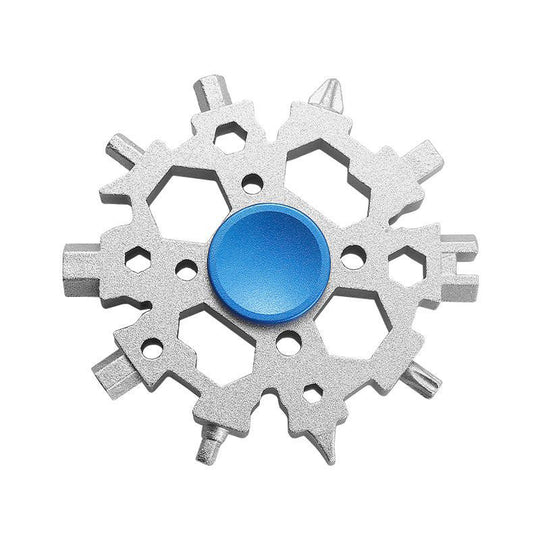 Snowflake Gyro:Stainless Steel Multi-Tool Fidget Spinner EDC Pocket Outdoor Gear