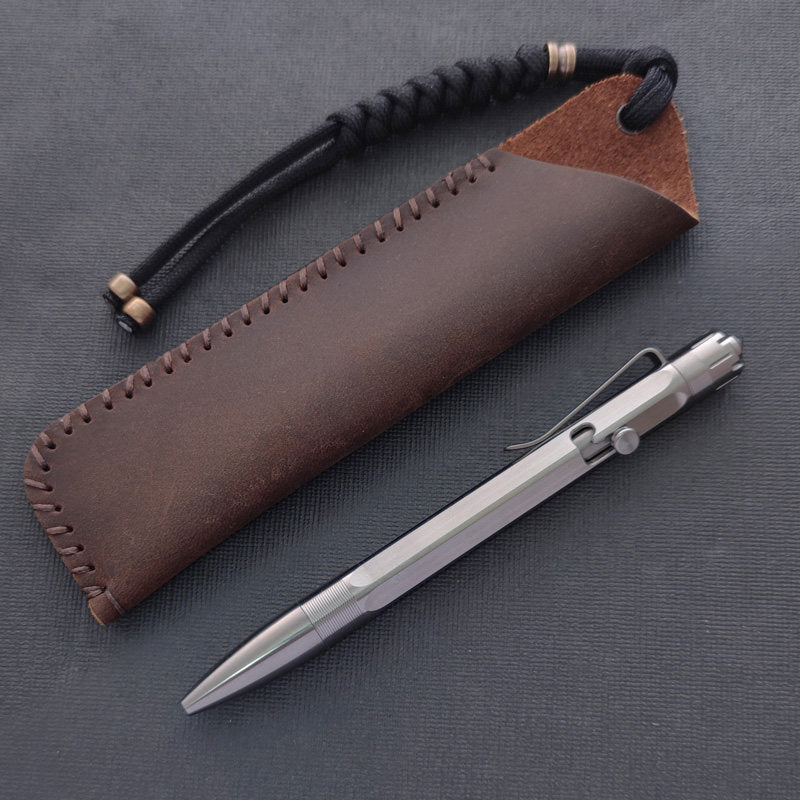 The Meteor:Titanium Bolt Action EDC Tungsten Steel Tactical Pen