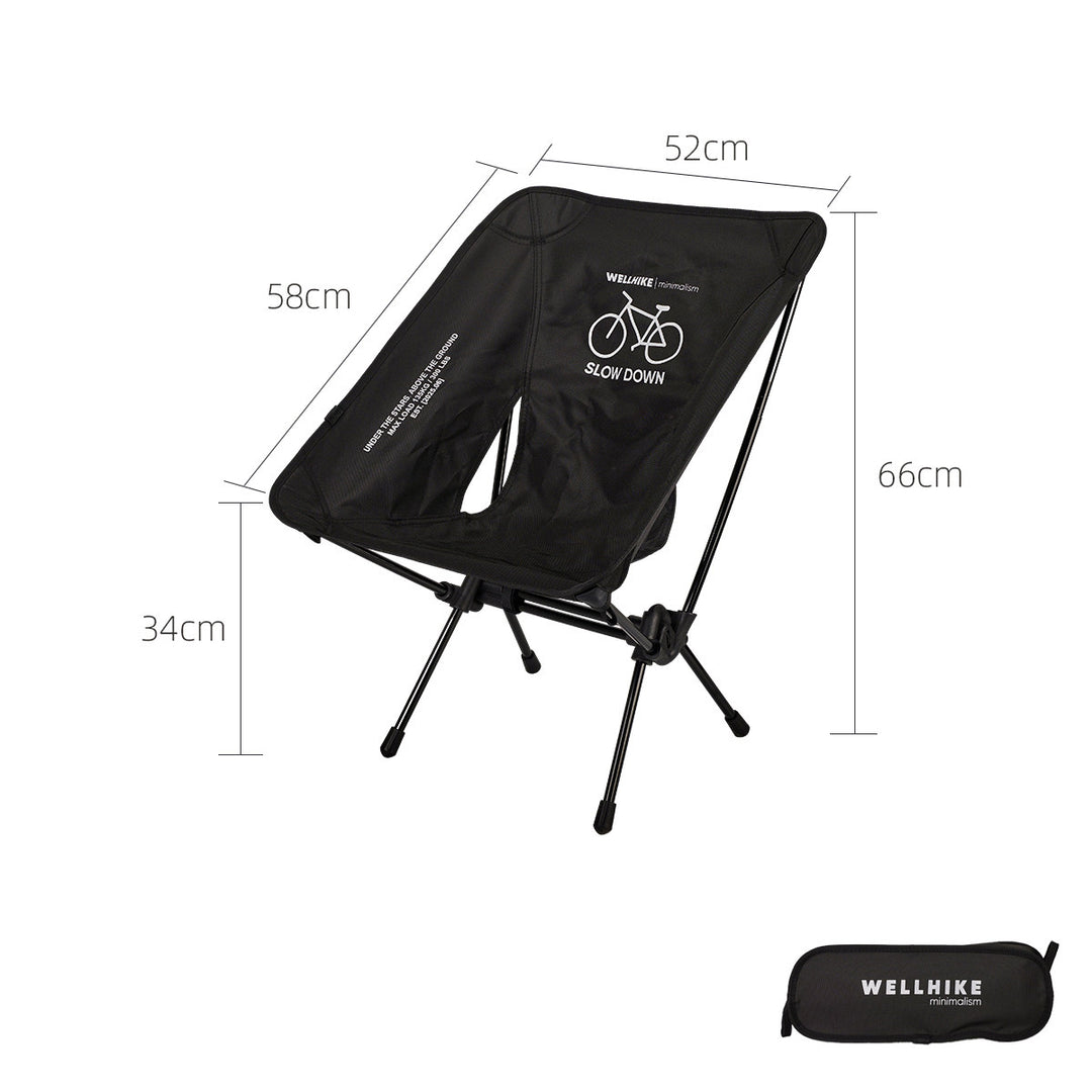 Moon Chair - Portable Folding Aluminum Camp Stool For Camping, Fishing & Cycling