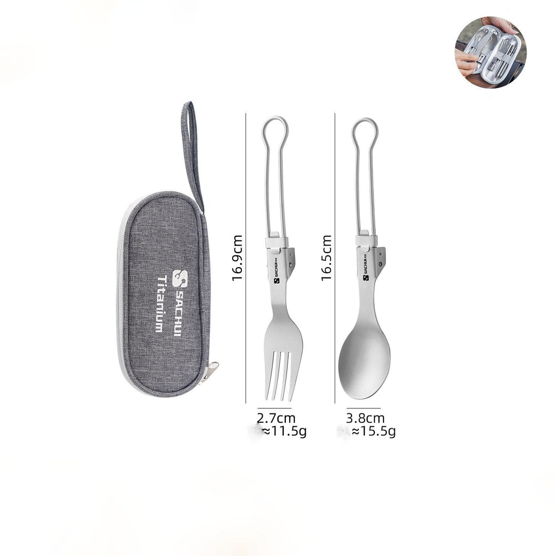 Apex Titanium Folding Cutlery Set | Anti-Corrosion & Ultralight