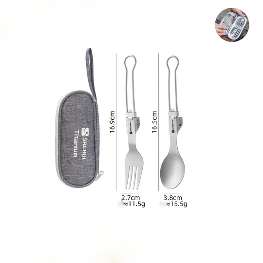 Apex Titanium Folding Cutlery Set | Anti-Corrosion & Ultralight