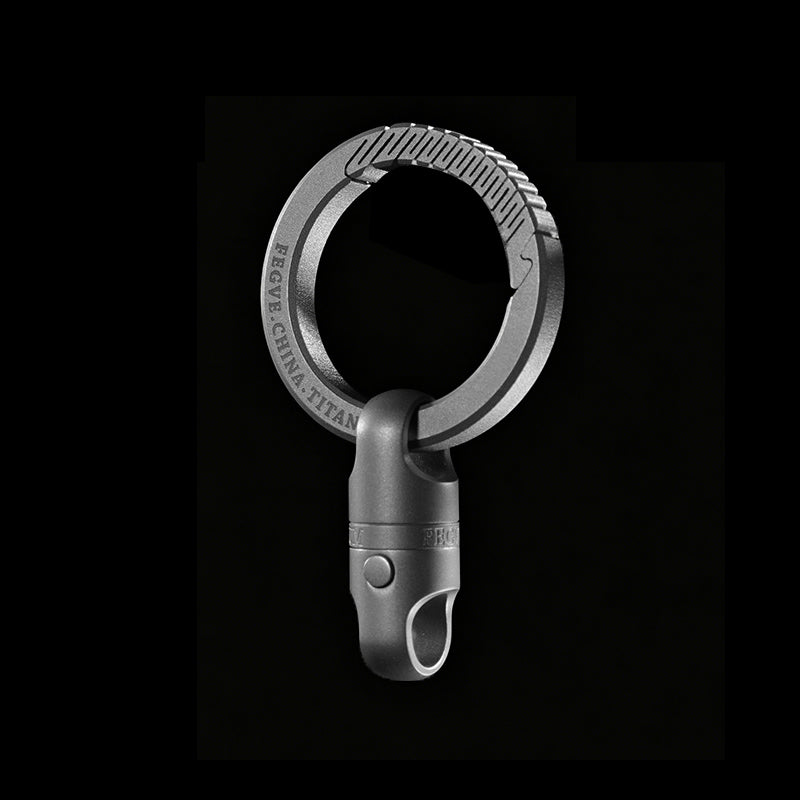 Star-to-Orbit Attraction:Titanium Spin & Pull Keychain Clip Rotatable Quick-Release Buckle