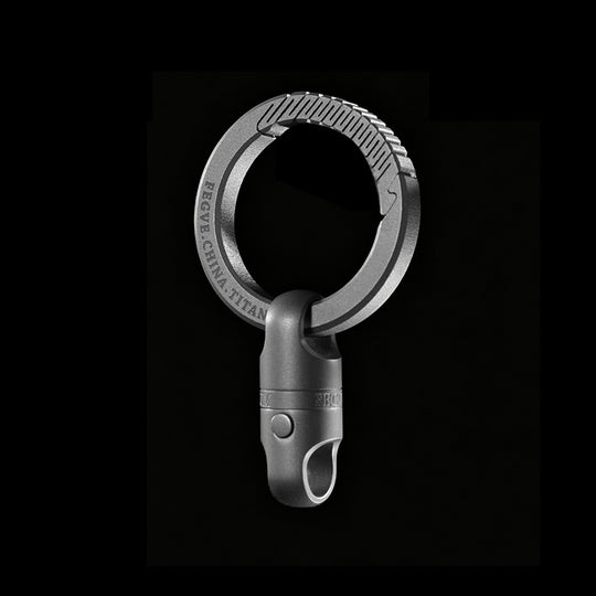 Star-to-Orbit Attraction:Titanium Spin & Pull Keychain Clip Rotatable Quick-Release Buckle