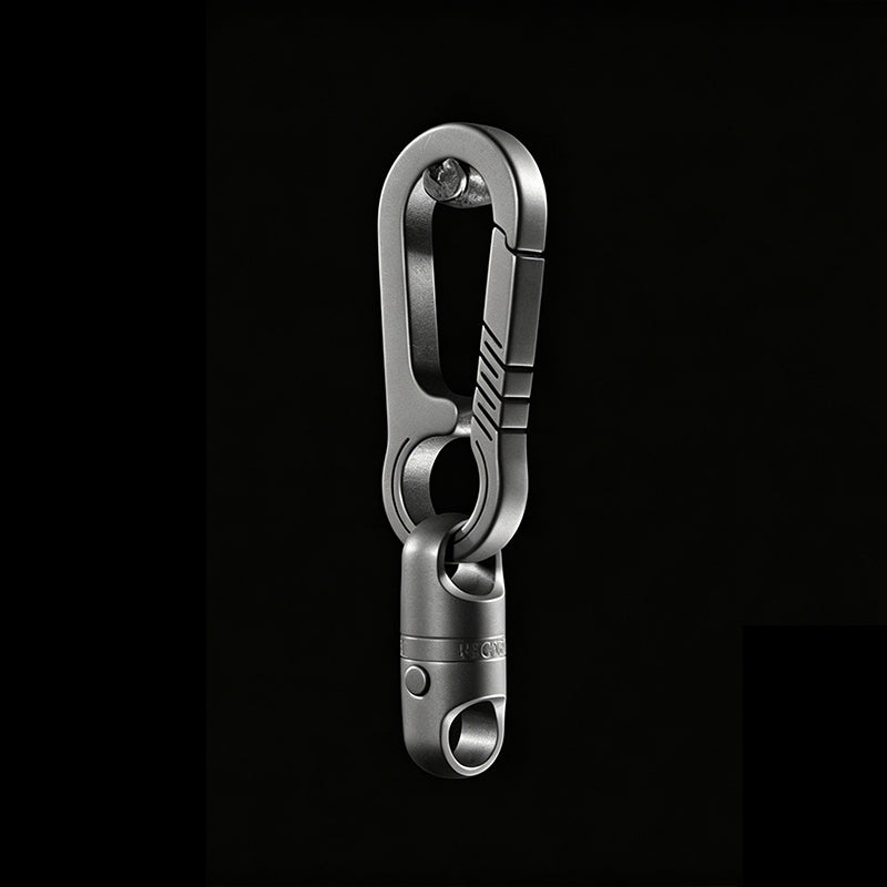 Star-to-Orbit Attraction:Titanium Spin & Pull Keychain Clip Rotatable Quick-Release Buckle