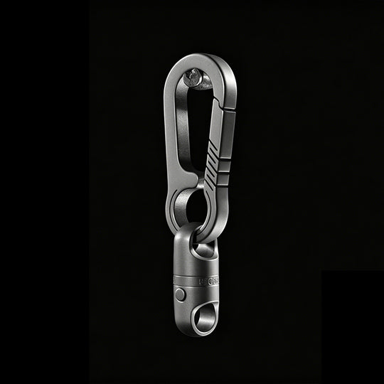 Star-to-Orbit Attraction:Titanium Spin & Pull Keychain Clip Rotatable Quick-Release Buckle