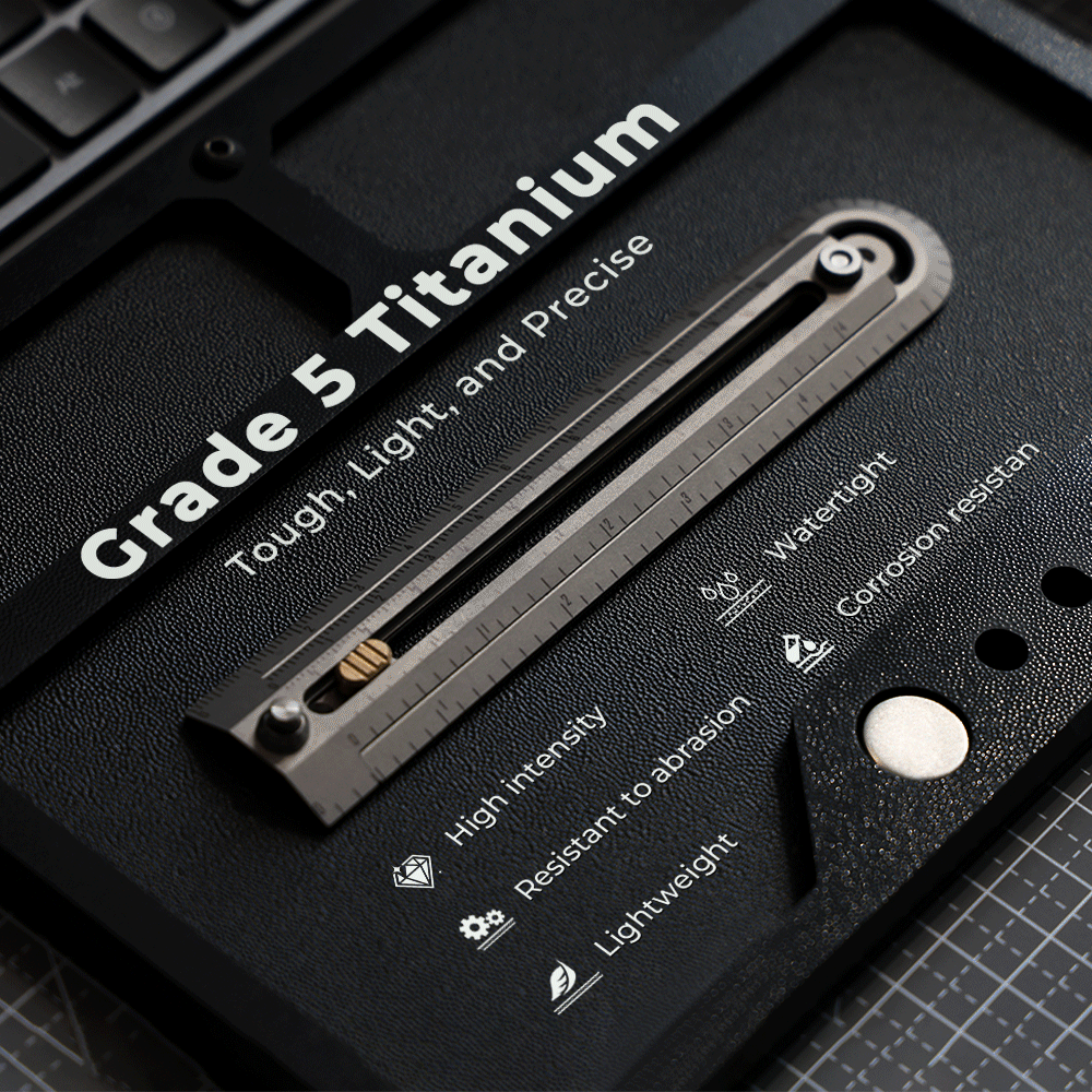 AllPro Ruler G2|Titanium EDC Measuring Tool That Does It All