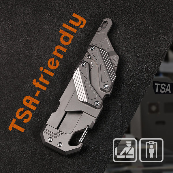 SyncraBlade: Titanium EDC Knife with Linked Slide-Action