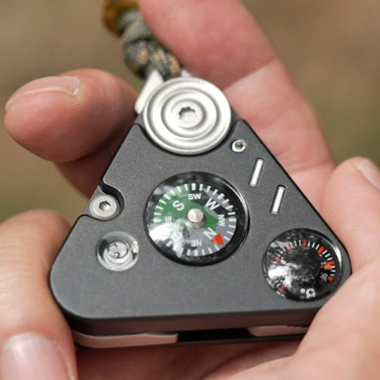 The Nexor:7-in-1 Outdoor EDC Tool & Compass Keychain