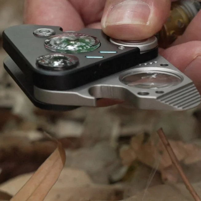 The Nexor:7-in-1 Outdoor EDC Tool & Compass Keychain