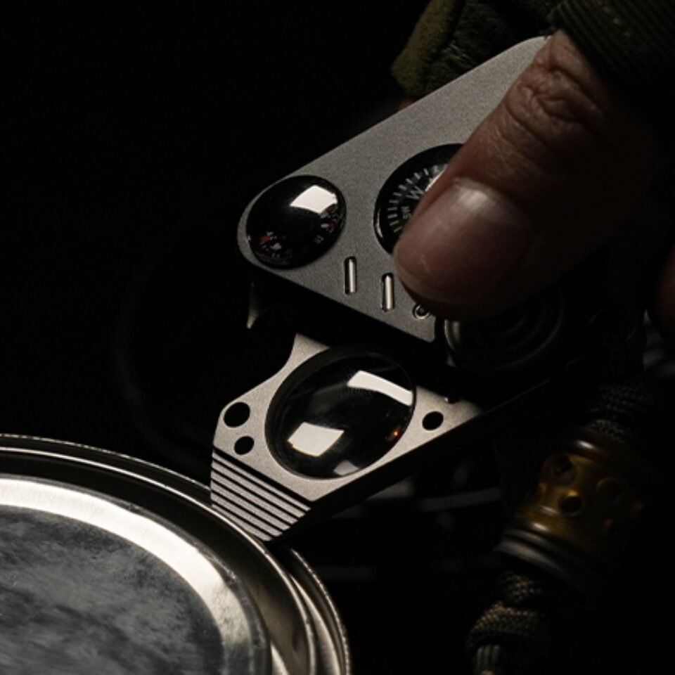 The Nexor:7-in-1 Outdoor EDC Tool & Compass Keychain
