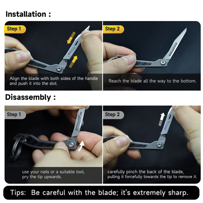 The WaspArmor Blade: Titanium Micro Folding Scalpel Knife