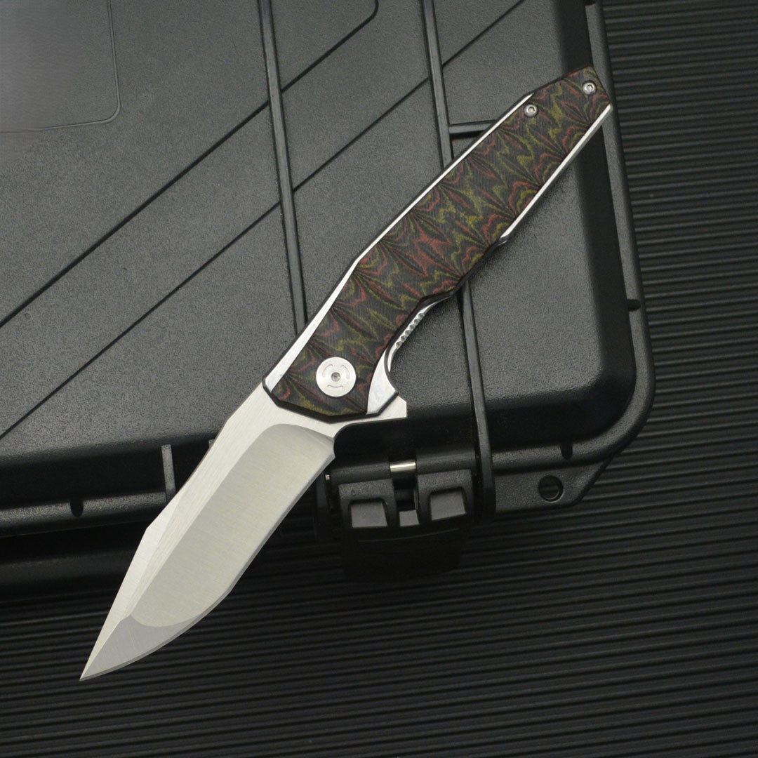 Python D2 Heavy-Duty Folding Knife — G10 Tactical Survival Blade