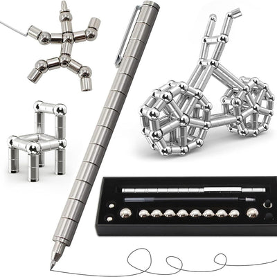 Magnetic Metal Fidget Pen-Deformable Stress Multifunctional Various of Shapes