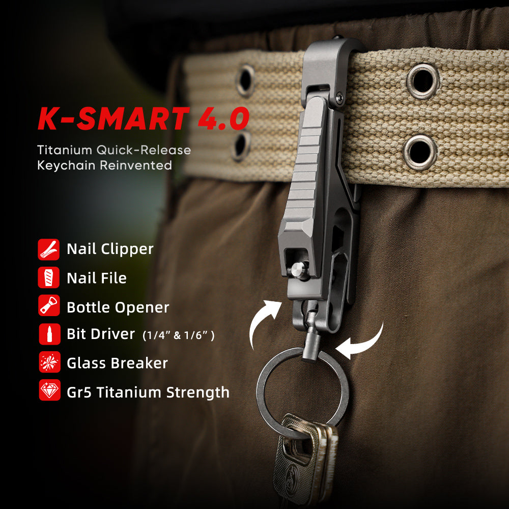 K-Smart 4.0 - Titanium Quick-Release Keychain Reinvented