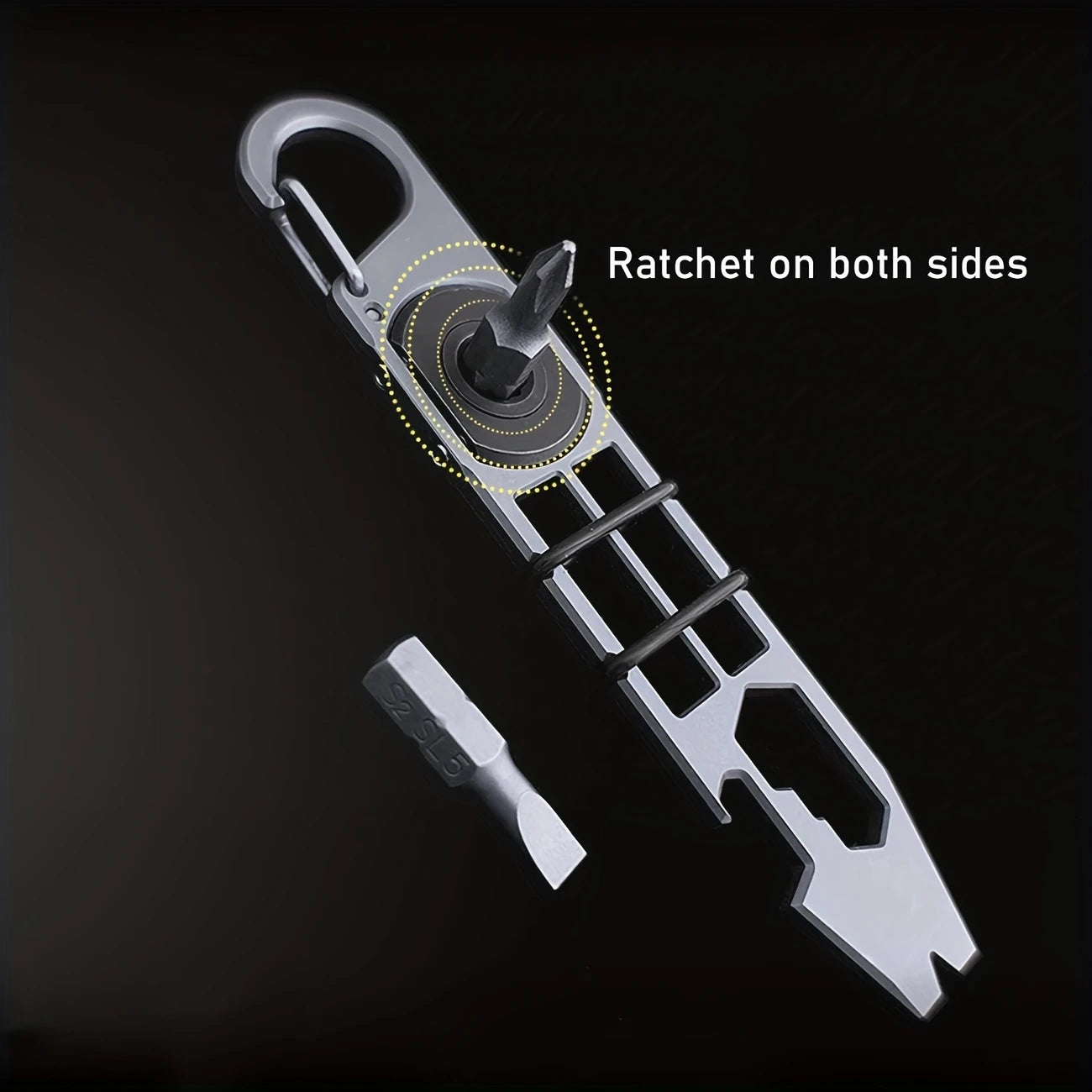 Titanium Falcon EDC Multi-Tool – Ultra-Light Ratchet Pry Bar & Dual Bits