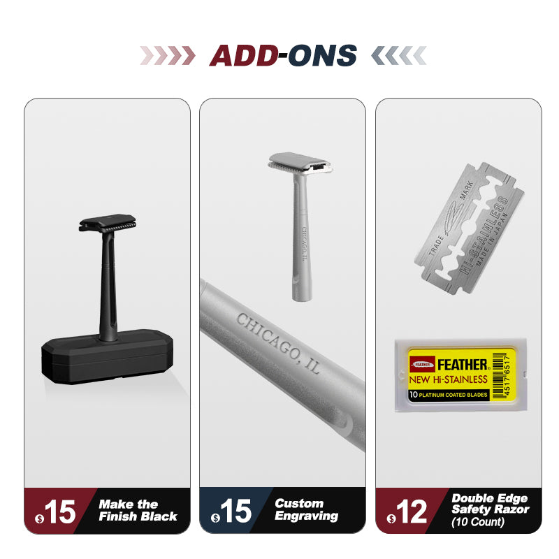 Collapsible Razor Titanium ModuRazor - Lightweight, Collapsible Razor for Portable Shavi ...