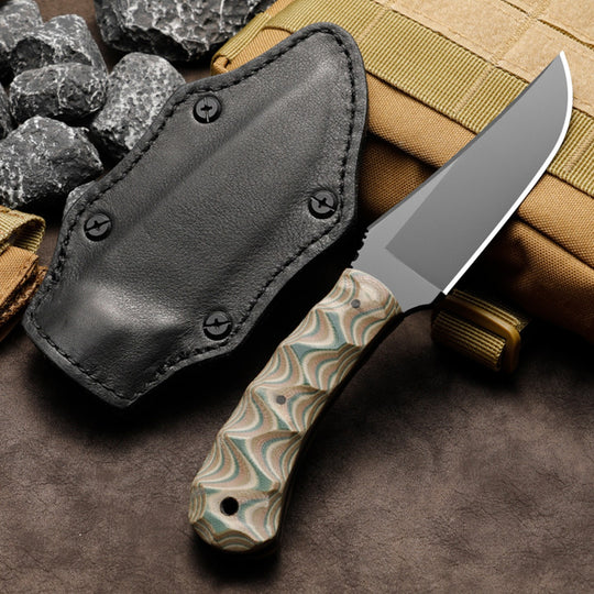 IronClad 80CRV2 Tactical Fixed Blade Knife — Full-Tang Survival Knife with G10 Handle