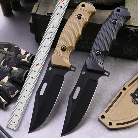 TrailForge Multi-Tool Survival Knife – Outdoor Camping Knife with Fire Starter & Tool Card