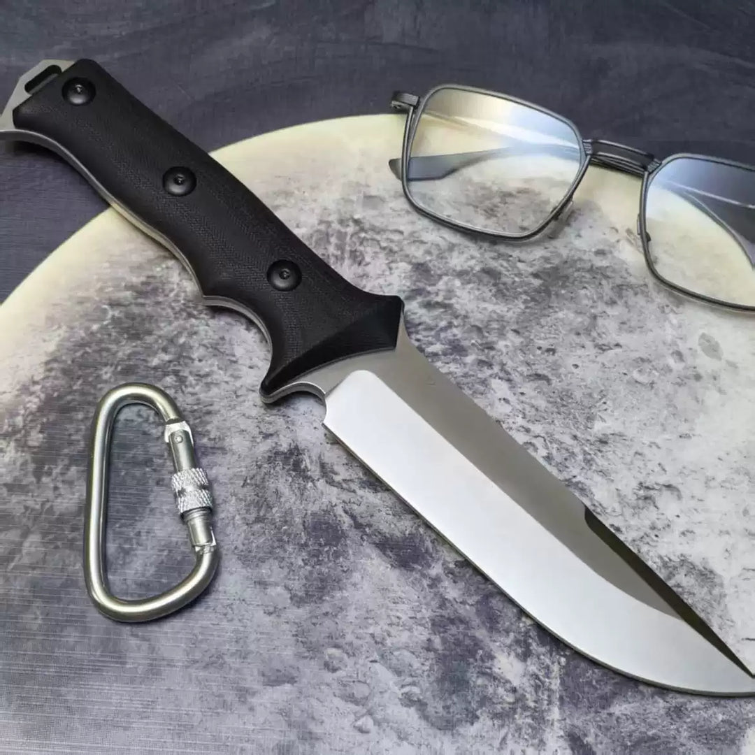 Roadblock, Overbuilt D2 Survival Fixed Blade Knife, G10 handle